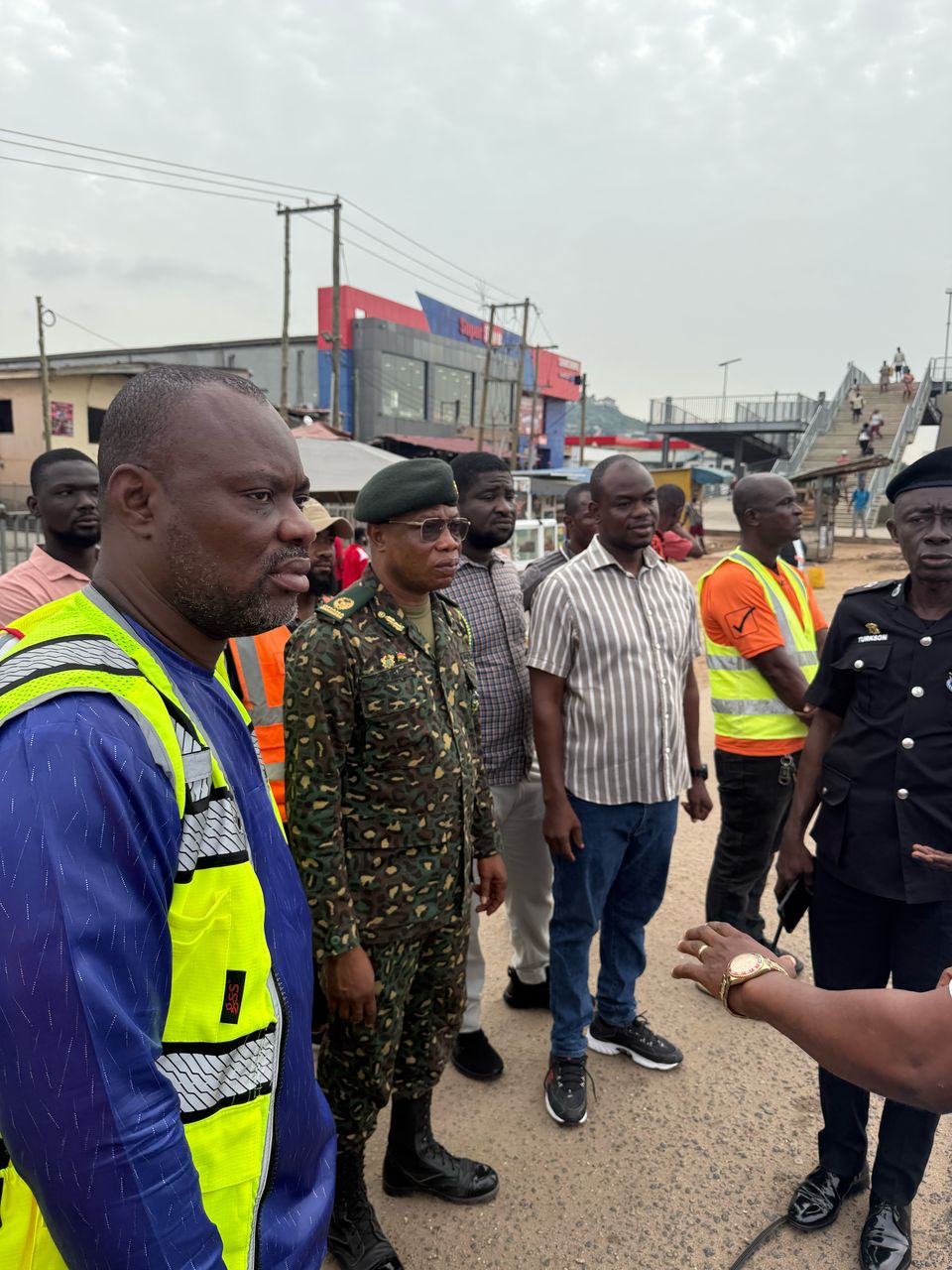 WEIJA-GBAWE M.C.E. Visits Tetegu Junction to Address Pedestrian Safety Concerns